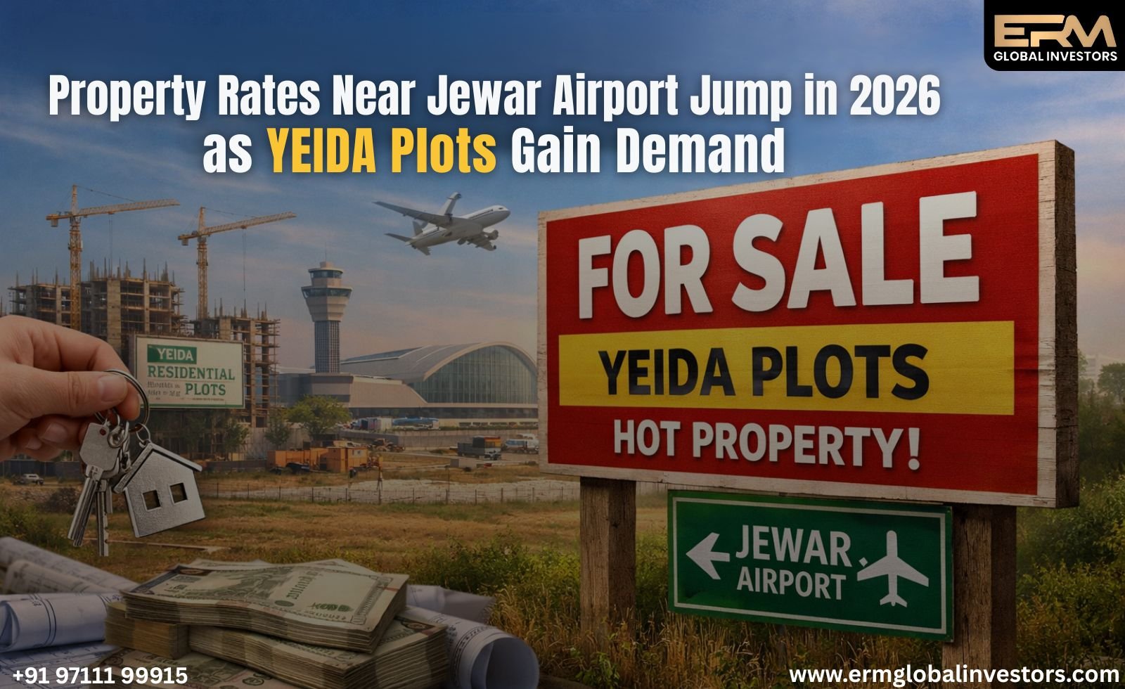 Property Rates Near Jewar Airport Jump in 2026 as YEIDA Plots Gain Demand